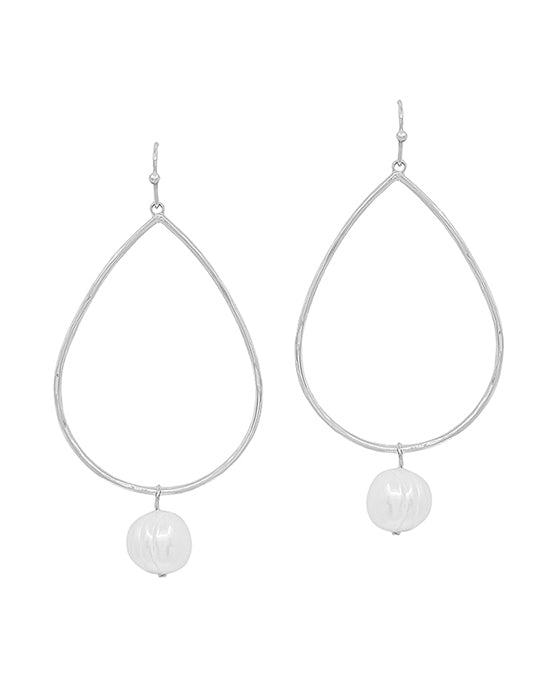 Teardrop Casting w/ Freshwater Pearl Earring