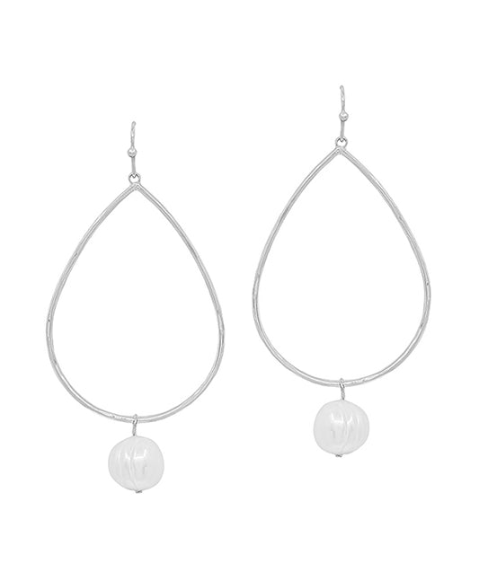 Teardrop Casting w/ Freshwater Pearl Earring