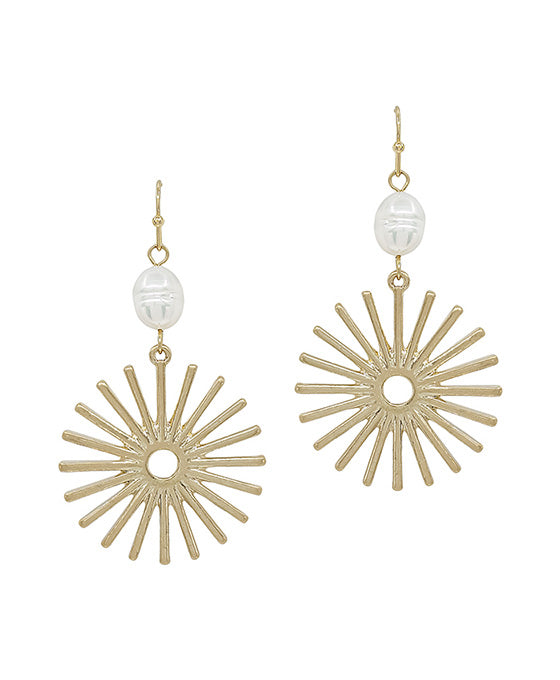 Fresh Water Pearl & Spike Drop Earring
