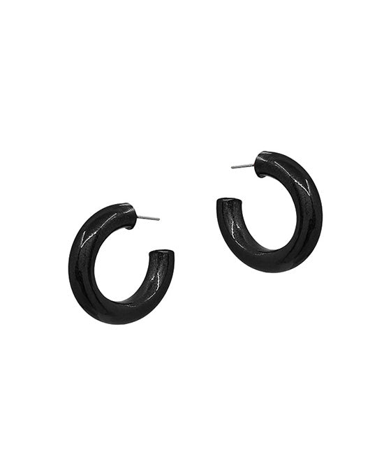 30mm Metalic Colored Coat Hoop Earring