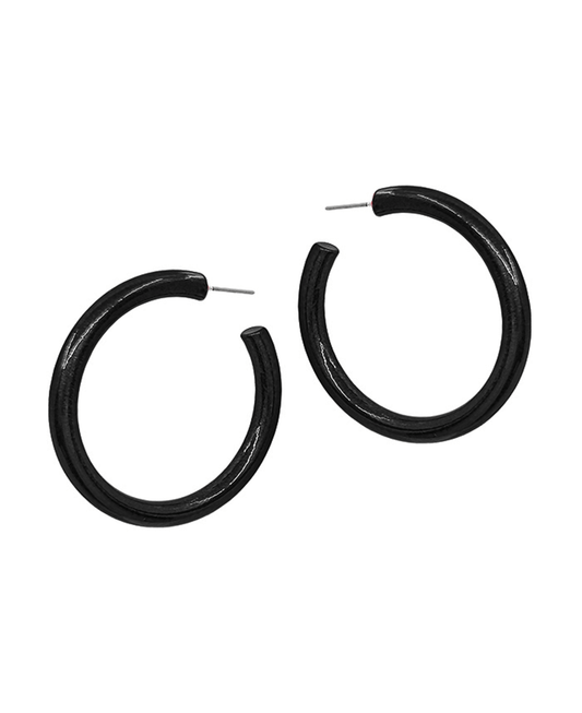 Metalic Coat Hoop Earring
