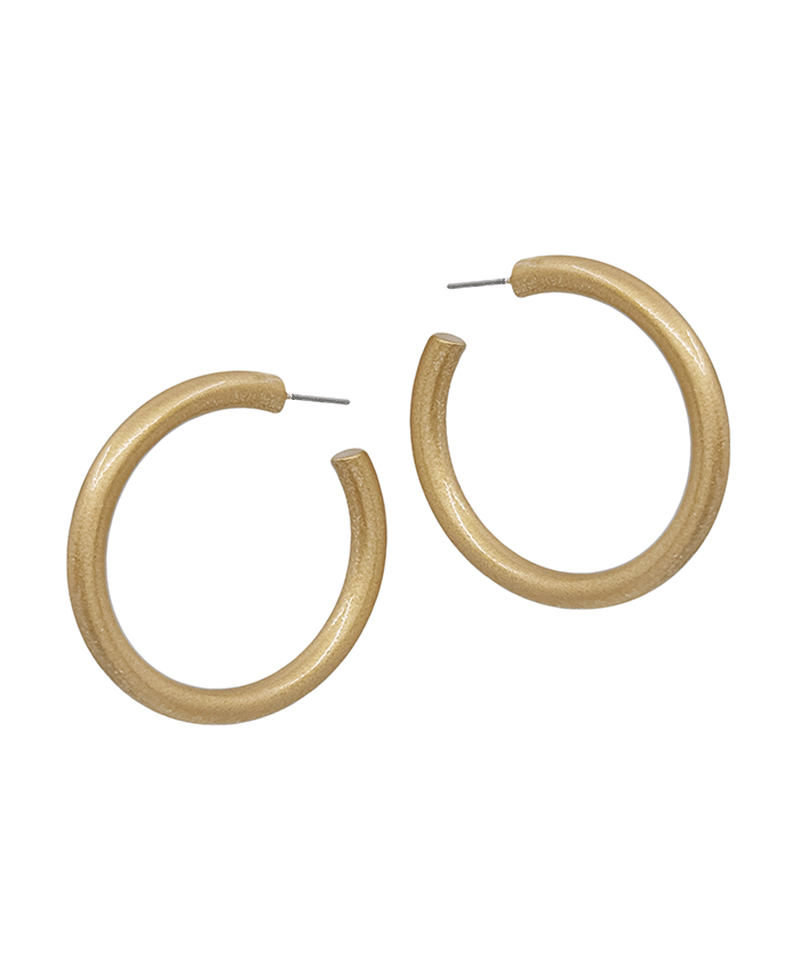 Metalic Coat Hoop Earring