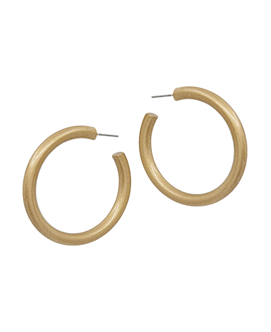 Metalic Coat Hoop Earring