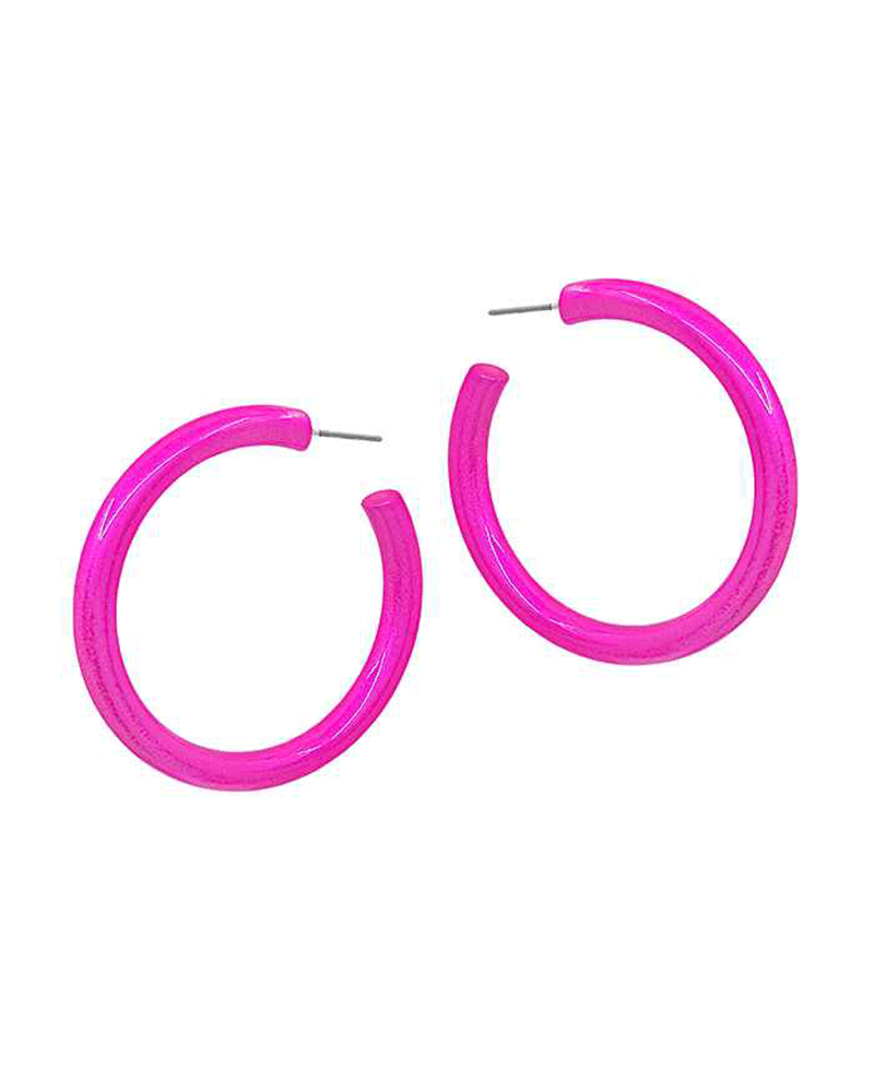 Metalic Coat Hoop Earring