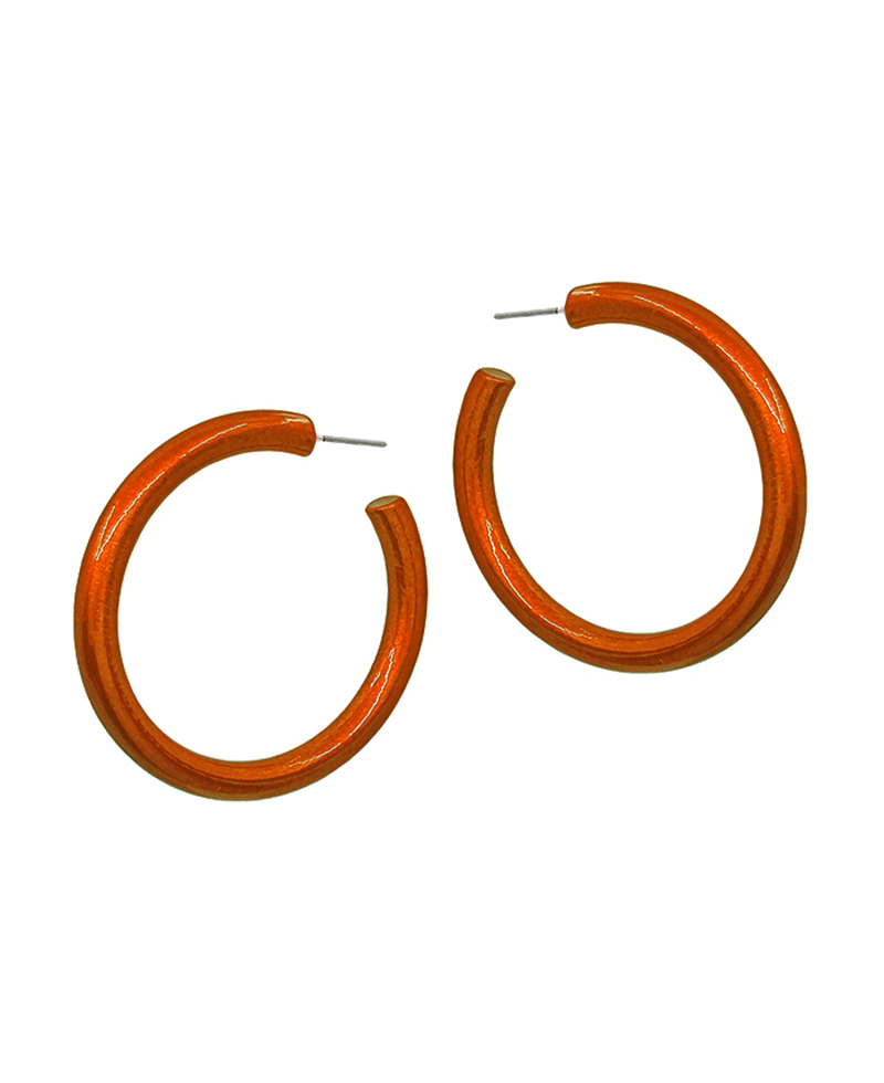 Metalic Coat Hoop Earring