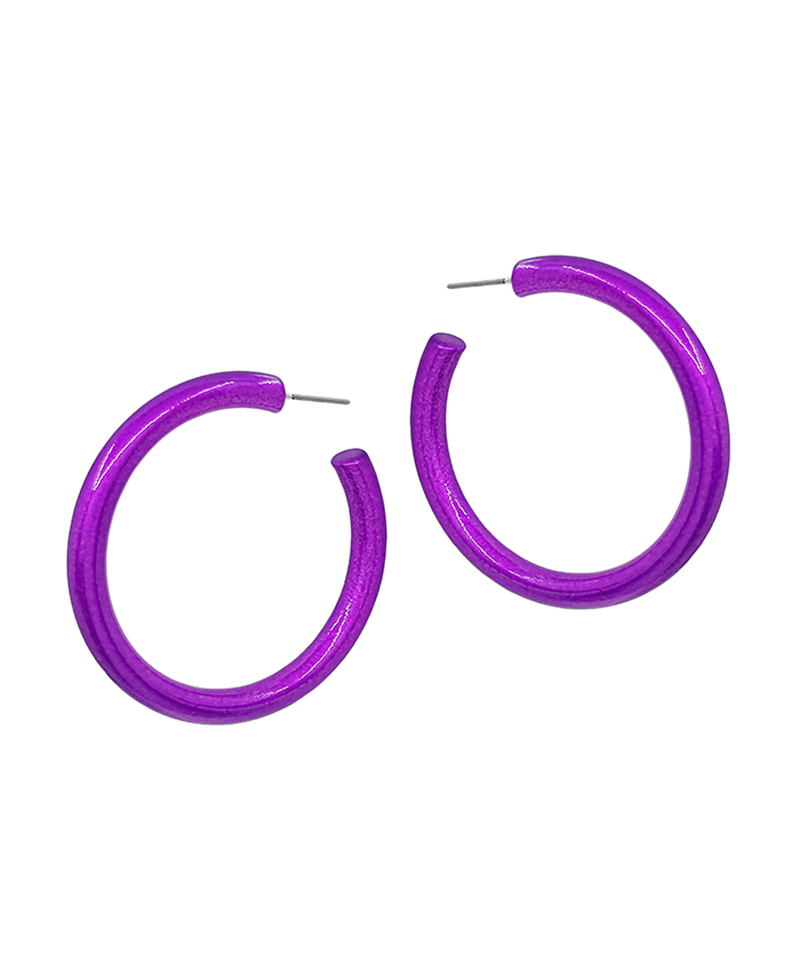 Metalic Coat Hoop Earring