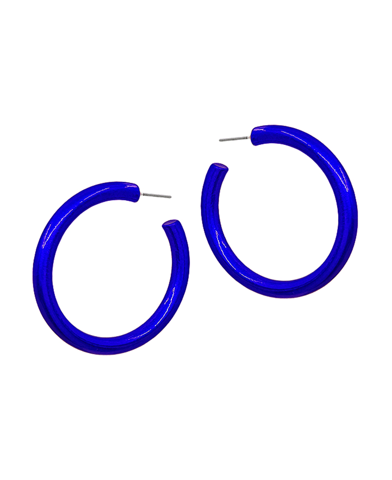 Metalic Coat Hoop Earring