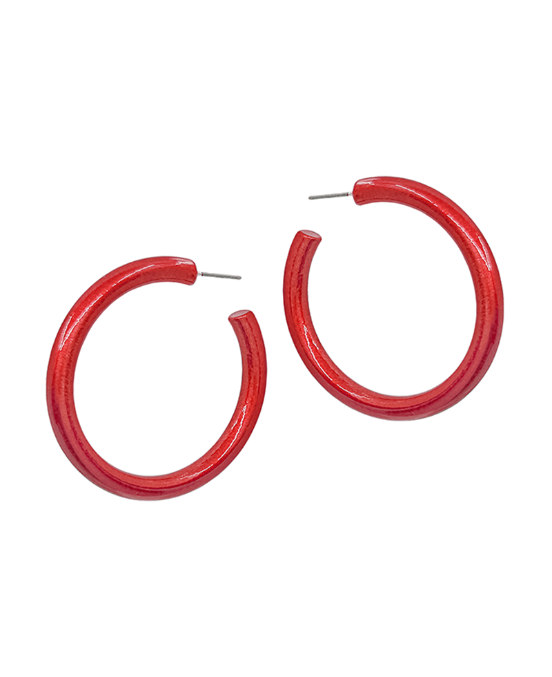 Metalic Coat Hoop Earring