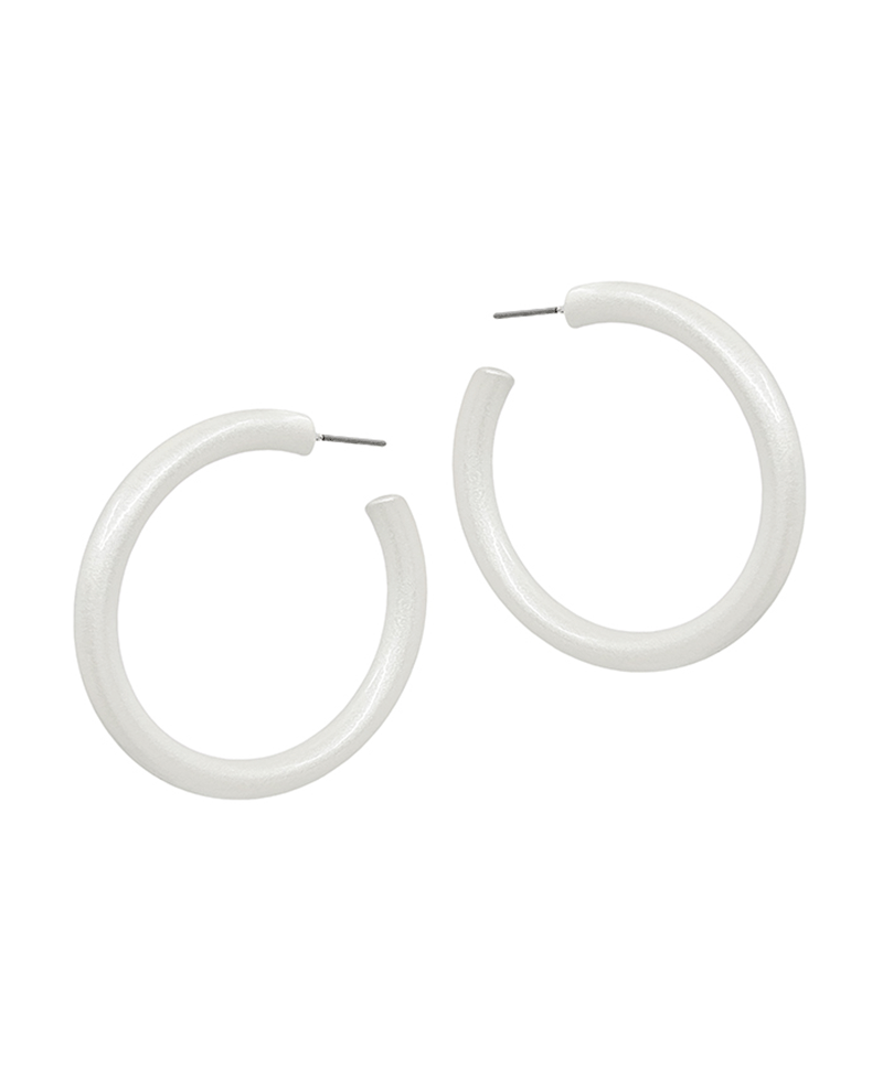 Metalic Coat Hoop Earring