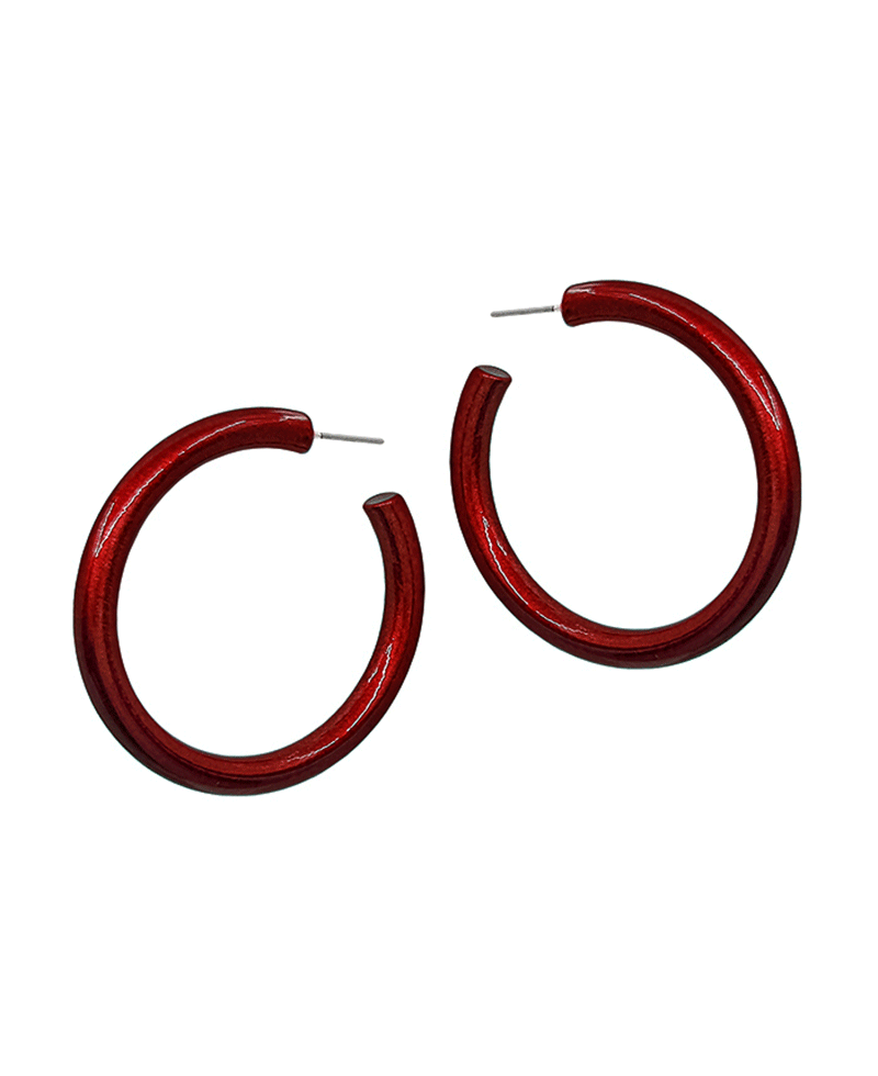 Metalic Coat Hoop Earring