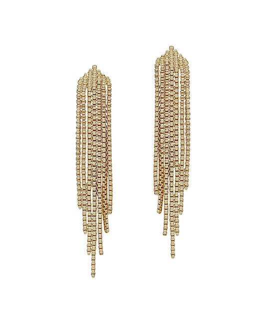 2 Inches Chain Linear Post Drop Earring