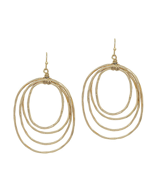 2 Inches Layered Round Shape Earring