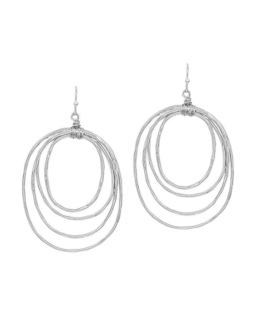 2 Inches Layered Round Shape Earring