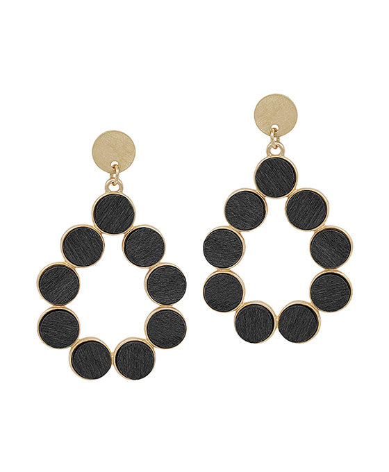 Teardrop Wood Attached Earring