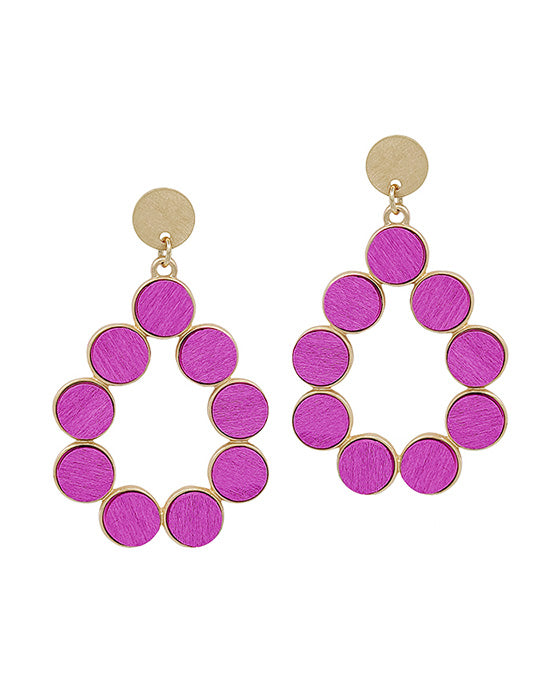 Teardrop Wood Attached Earring