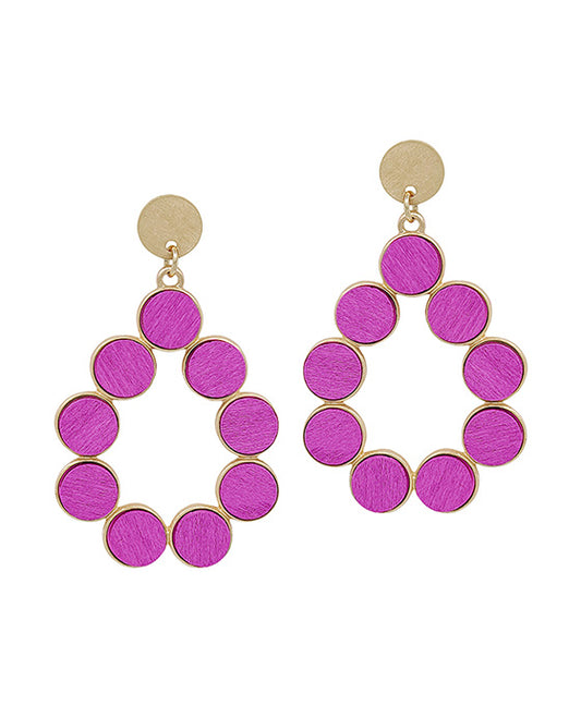 Teardrop Wood Attached Earring