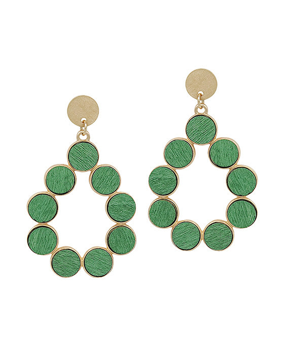 Teardrop Wood Attached Earring