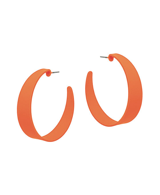 1.5 inches Round Metal Coated Hoop Earring