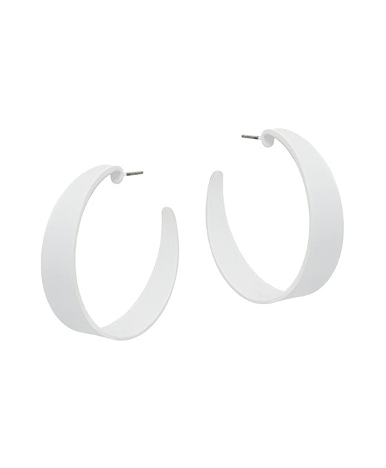 1.5 inches Round Metal Coated Hoop Earring