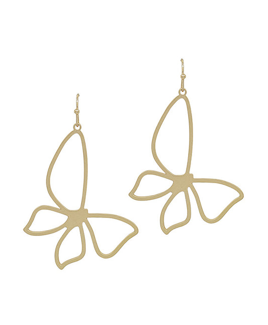 Butterfly Drop Metal Earring