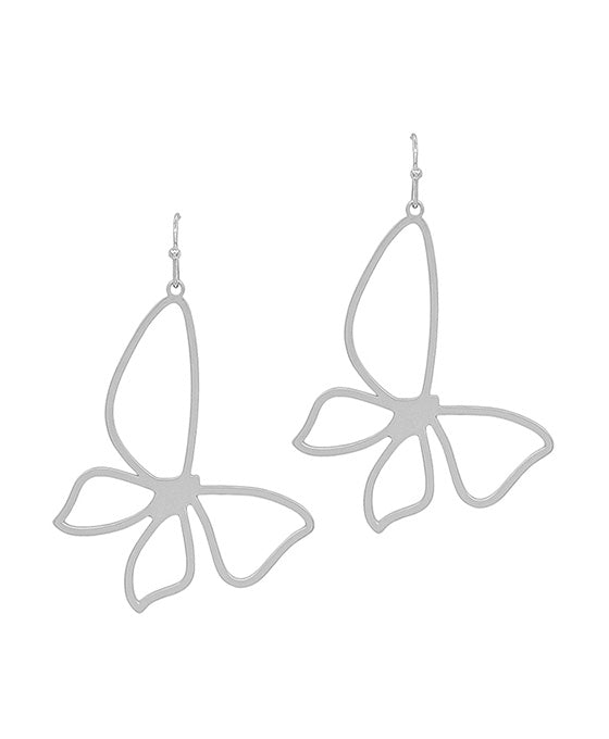 Butterfly Drop Metal Earring