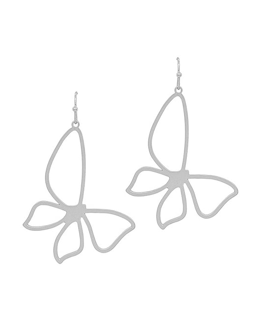 Butterfly Drop Metal Earring