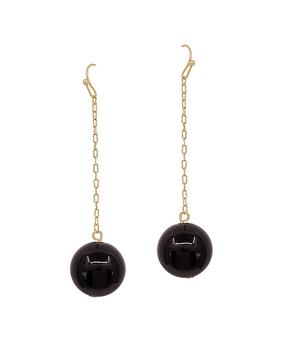 18mm Color Coating Ball Drop Linear Earring