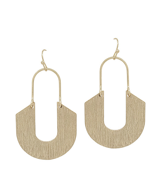 2 Inches Geo Metal Fanned Shape Wire Earring