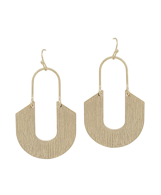 2 Inches Geo Metal Fanned Shape Wire Earring