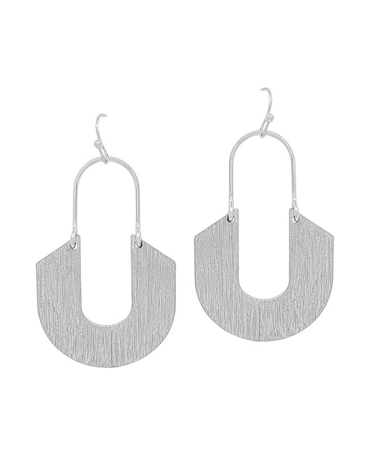 2 Inches Geo Metal Fanned Shape Wire Earring