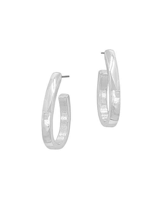 Thick Small Teardrop 30mm Hoop Earring