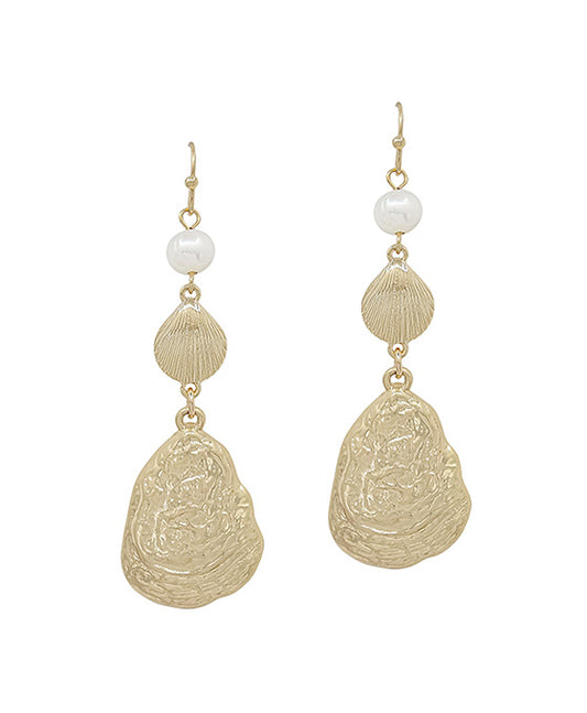 Fresh Water Pearl & Oyster Shell Earring
