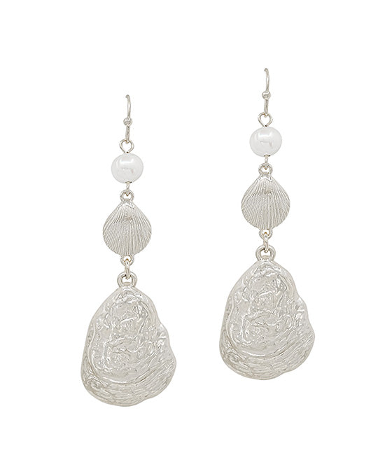 Fresh Water Pearl & Oyster Shell Earring