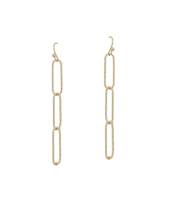 3 Clip Chain Linear Earring