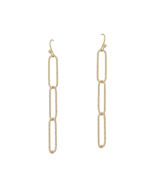 3 Clip Chain Linear Earring