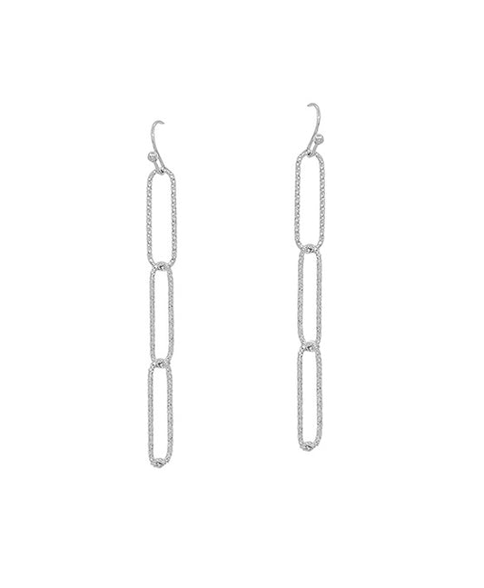3 Clip Chain Linear Earring