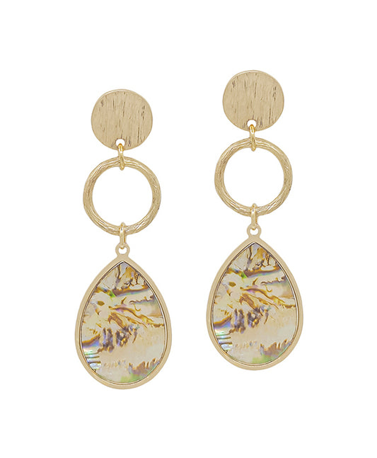 3 Drop Metal Teardrop Mop Post Earring