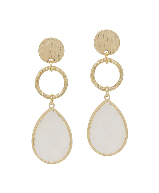 3 Drop Metal Teardrop Mop Post Earring