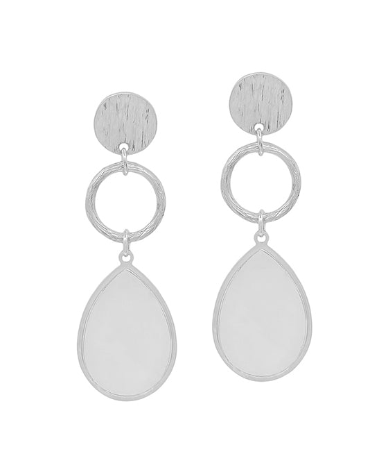 3 Drop Metal Teardrop Mop Post Earring