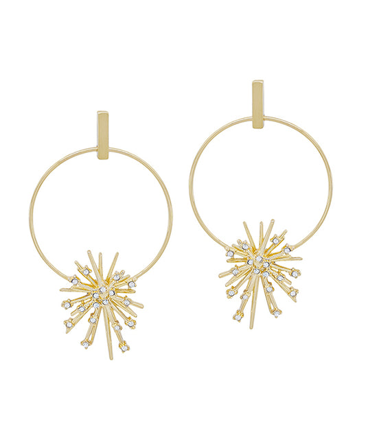 Round Bar Post w/ Snowflake Earring