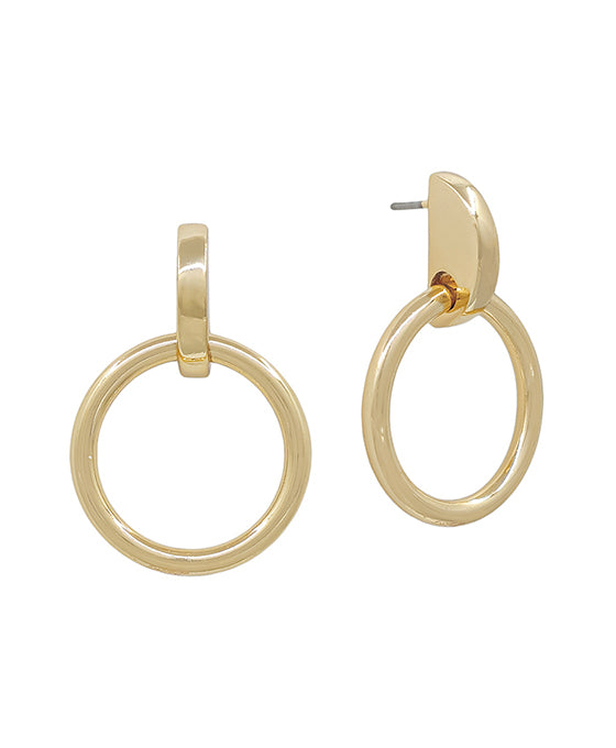 Round Accent Post Earring