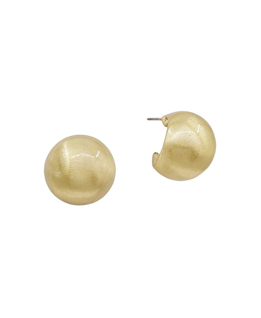 Bold Round Shape Small Metal Hoop Earring
