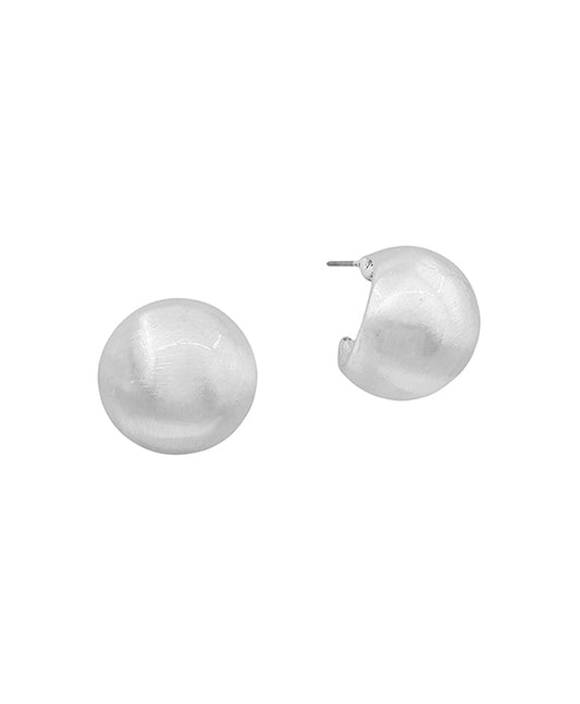Bold Round Shape Small Metal Hoop Earring