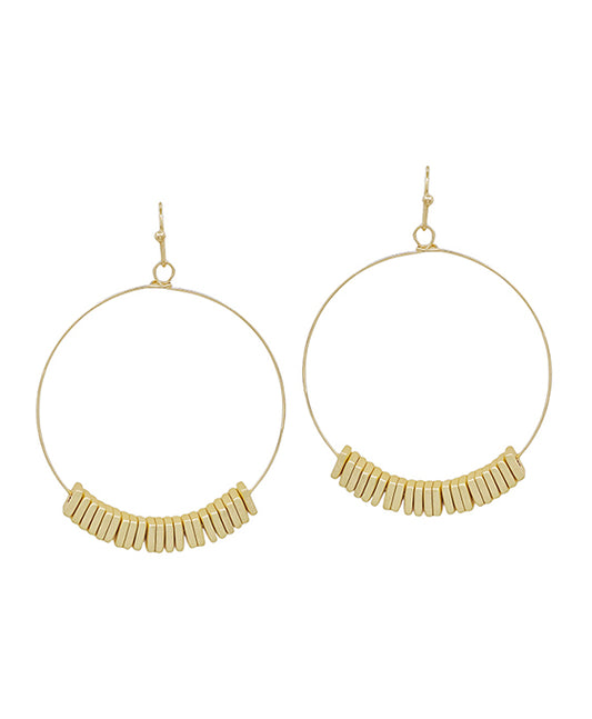 Round Wire w/ Square CCB Earring
