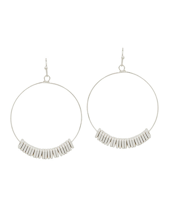 Round Wire w/ Square CCB Earring