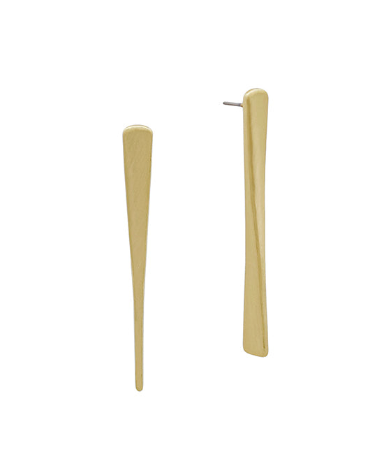 Geometric Bar Shape Satin Post Earring