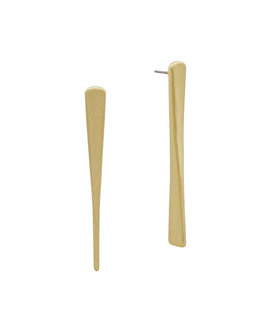 Geometric Bar Shape Satin Post Earring