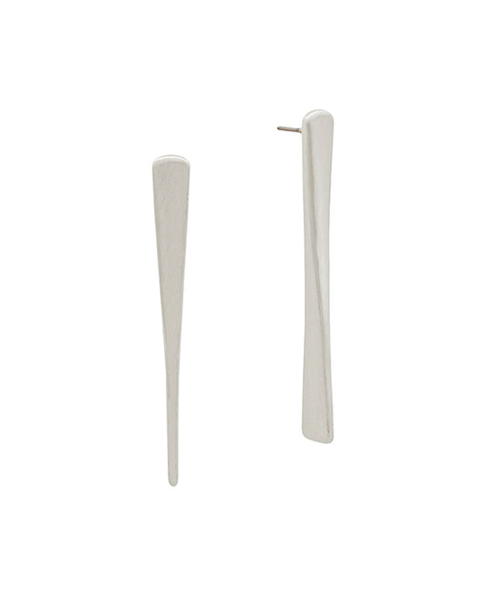 Geometric Bar Shape Satin Post Earring