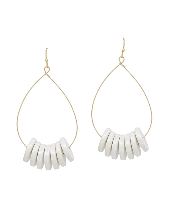 Wire w/ Metallic Color Coat Round Earring