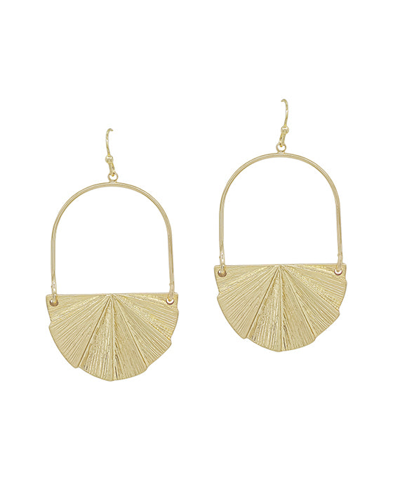 Fanned Shape Metal Earring